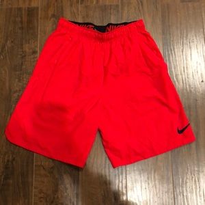 Red Nike Athletic Shorts